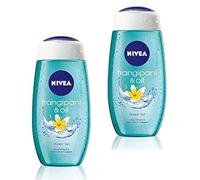 NIVEA Bath Care Lot de 2 flacons de gel douche hydratant à la fleur et à l'huile d'Hawaï 250 ml
