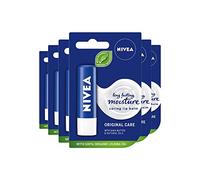 NIVEA Baume à lèvres Original Care - Lot de 6 (6 x 4,8 g) - Hydratant protecteur pour les lèvres au beurre de karité et aux huiles naturelles