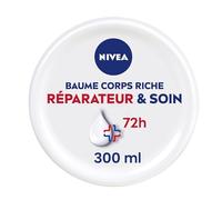 NIVEA Baume Réparateur & Soin 72h Peaux Extra Sèches & Tiraillées (1 x 300 ml), Baume corps au concentré de soin NIVEA & Dexpanthenol, Hydratant Corps 72H