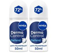NIVEA - Bille Féminin Derma Control Defend - Déodorant 72H Anti-Transpirant Aisselles - Protection Anti-Démangeaisons - Acide Hyaluronique - Extra Confort - 0% Alcool - Peaux Sensibles - 50 ml