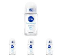 NIVEA Bille Fresh Natural 0% (1 x 50 ml), déodorant femme efficacité 48 hrs, anti transpirant aisselles fraîcheur longue durée, antiperspirant sans aluminium (Lot de 4)