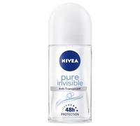 NIVEA Bille Pure Invisible (1 x 50 ml), déodorant femme protection 72 heures, anti transpirant aisselles et parfum délicat, Protection invisible anti traces blanches et sans alcool