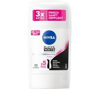NIVEA Black & White Déodorant invisible en stick (50 ml) anti-transpirant pour une sensation sèche sur la peau, déodorant sans résidus et taches avec protection anti-transpirante 48 heures
