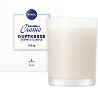 NIVEA Bougie parfumée crème originale (120 g), belle bougie dans un pot en verre avec le célèbre parfum crème NIVEA, bougie parfumée dans un récipient en verre dépoli