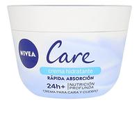 NIVEA Care (1 x 400 ml), crema hidratante para cuerpo, cara y manos, crema nutritiva de rápida absorción para una hidratación profunda 24 horas