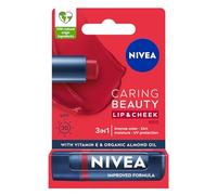 NIVEA Caring Beauty 3 en 1 Rouge à Lèvres Soins Lèvres Rouge 4,8 g