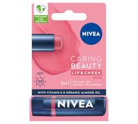 NIVEA Caring Beauty Rouge à lèvres nourrissant 3 en 1 Rose 4,8 g