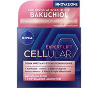 NIVEA CELLULAR EXPERT LIFT Crème de nuit anti-âge multidimensionnelle 50 ml, crème pour le visage de nuit avec Bakuchiol pur et 2 types d'acide hyaluronique, crème anti-rides de nuit