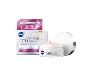 NIVEA Cellular Expert Filler Crème de jour anti-âge très efficace (50 ml) - Crème de jour extra raffermissante avec effet remplissant, crème repulpante et anti-rides avec SPF 30