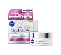NIVEA Cellular Expert Filler Crème de jour anti-âge très efficace (50 ml), crème hyaluronique extra raffermissante avec effet de remplissage, crème anti-rides repulpante avec SPF 15