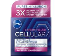 NIVEA Cellular Expert Filler Crème de nuit anti-âge très efficace Crème de nuit extra raffermissante avec effet repulpant Soin visage repulpant à l'acide hyaluronique pour la nuit 50 ml