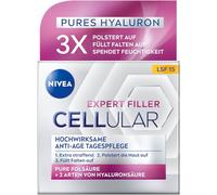 NIVEA Cellular Expert Filler Soin de jour anti-âge très efficace SPF 15, soin du visage extra raffermissant avec effet repulpant à l'acide hyaluronique et protection solaire (50 ml)