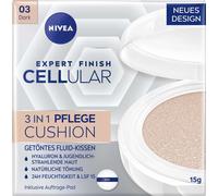 NIVEA Cellular Expert Finish 3in1 Care Cushion for Dark Skin Tones 15g avec Acide Hyaluronique, Booster de Collagène et SPF 15 Fond de Teint Coussin Hydratant
