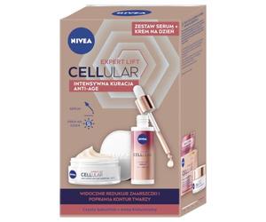 NIVEA CELLULAR Expert Lift Set Crème de Jour Anti-Rides et Sérum lifting à l'Acide Hyaluronique et Bakuchiol, 50 + 30 ml
