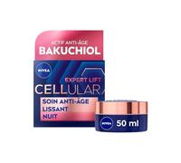 NIVEA Cellular Expert Lift - Soin Visage Anti-Age Lissant - Crème De Nuit - Lisse & Réduit Les Rides - Collagène Booster - Acide Hyaluronique & Bakuchiol Naturel - Tous Types De Peaux - 50 ml