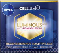 NIVEA LUMINOUS630 Crème de nuit anti-taches pigmentaires pour le visage contre les taches de vieillesse, crème de nuit au thiamidol hautement efficace (50 ml)