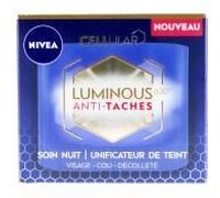 NIVEA Luminous 630 - Soin Nuit Visage Anti-Tache - Unificateur De Teint - Réduit Les Signes De L'Âge - Peau Régénérée - Thiamidol Breveté & Acide Hyaluronique - Tous Types de Peaux - 50 ml