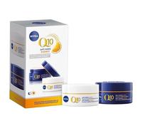 NIVEA Coffret Visage Q10 Energy (1 x 1 pce) - Soins visage anti-rides - Routine crème hydratante visage et éclat à la Vitamine C - Crème jour FPS15 + crème nuit énergisante peaux ternes & fatiguées