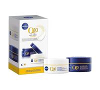 NIVEA Coffret Visage Q10 Power (1x1pce), Soins visage anti-rides, Routine crème hydratante visage Booster de collagène, Crème jour FPS15 + crème nuit raffermissante Q10 Pur&Acide Hyaluronique (2x50ml)