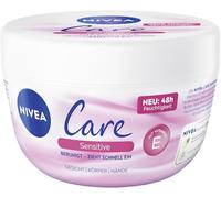 NIVEA Creme Care Sensitive Soin du visage et du corps pour une hydratation intense pendant 48 heures, crème hydratante non grasse pour peaux sensibles et sèches (200 ml)