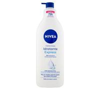 NIVEA Crème corporelle hydratante Express 500 ml, crème hydratante 72h enrichie en acide hyaluronique pur, minéraux marins et sérum nourrissant intense, hydratant