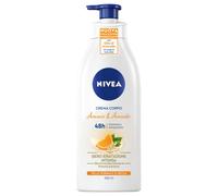 NIVEA Crème Corps Orange et Avocat Pump 500 ml Crème Corps Énergisante pour Peaux Normales et Seces, Crème Corps Hydratante avec Huile d'Avocat et Parfum d'Orange