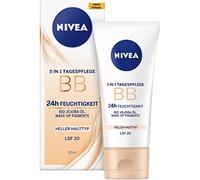 NIVEA Crème de jour 5 en 1 BB 24h - Hydratation - Type de peau claire - SPF 20 - 50 ml