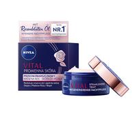 NIVEA Vital Crème de nuit régénérante (50 ml) pour le visage pour une peau vitale et saine, crème de nuit avec pétales de rose huile, calcium et créatine