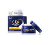 NIVEA Crème de nuit Q10 Power anti-rides, 50 ml, cibles efficaces, peau raffermissante, réduit les rides en 7 jours, boosts production de collagène et protège les cellules contre les dommages radicaux