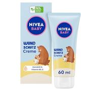 NIVEA Crème de protection des plaies pour bébé - Soulage les rougeurs dans la zone des couches - Crème hydratante hypoallergénique pour bébé avec huile d'amande naturelle - Panthénol, oxyde de zinc +