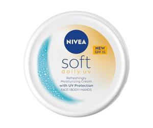NIVEA Crème Hydratante Intense Douce et légère avec Huile de Jojoba et Vitamine E pour Visage, Corps et Mains Protection SPF 15, 200 ml