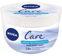 NIVEA Crème Nourrissante Care Corps et Visage, 400 ml | Crème corps hydratante aux hydro-cires et au beurre de karité, hydratation intense 24 h, nourrissante et non grasse