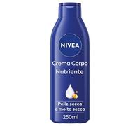 NIVEA Crème nourrissante pour le corps 250 ml, crème hydratante 72 h enrichie en acide hyaluronique pur, huile d'amande et sérum nourrissant intense, crème hydratante pour le corps sèche ou très sèche