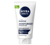 NIVEA MEN Sensitive Crème hydratante pour le visage (75 ml), hydratant pour homme avec 0 % d'alcool, fabriqué pour les peaux sensibles, essentiels de soins de la peau pour homme (l'emballage peut