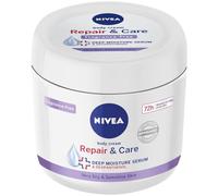 NIVEA Crème réparatrice et soin du corps (pot de 400 ml), crème hydratante sensible avec sérum hydratant Nivea Deep Moisture, crème pour le corps avec formule fortifiante, crème pour le corps pour peaux sèches