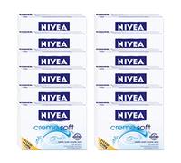 Nivea Creme Soft Lot de 12 savons , nettoyant pour les mains, nettoie et prend soin de votre peau, savon pour les mains, protège vos mains pendant le lavage