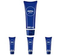 NIVEA Crème visage, corps & mains (1 x 100 ml), crème hydratante à la texture onctueuse enrichie en Eucerit, soin hydratant multiusage pour toute la famille au format tube (Lot de 4)