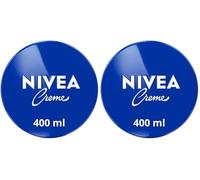NIVEA Crème visage, corps & mains (1 x 400 ml), crème hydratante à la texture onctueuse enrichie en Eucerit, soin hydratant multiusage pour toute la famille (Lot de 2)