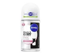 NIVEA - Déodorant Bille Black & White Invisible - Déodorant Femme 72H Anti-Transpirant Aisselles - Protection 5-en-1 Anti-Traces & Irritations - 0% Alcool - Derma Active - Tous Types De Peaux - 50 ml