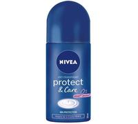 NIVEA Déodorant Bille Protect & care (1 x 50 ml), déodorant femme protection efficace 48H, déo femme inspiré de la crème NIVEA, Anti transpirant sans alcool