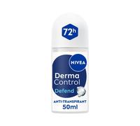 NIVEA - Bille Féminin Derma Control Defend - Déodorant 72H Anti-Transpirant Aisselles - Protection Anti-Démangeaisons - Acide Hyaluronique - Extra Confort - 0% Alcool - Peaux Sensibles - 50 ml
