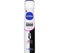 NIVEA Déodorant Spray Black & White Invisible (1 x 200 ml), déodorant femme anti-traces blanches et jaunes, anti-transpirant anti odeur & humidité, protection efficace 72 h, sans alcool