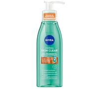 NIVEA Derma Skin Clear Gel nettoyant pour le visage contre les imperfections 150 ml Nettoyant visage pour peaux grasses et mixtes avec acide salicylique, sel de mer et niacinamide, nettoyant pour le