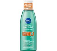 NIVEA Derma Skin Clear Refining Toner, tonique raffermissant les pores pour une peau visiblement améliorée, nettoyage du visage à l'acide salicylique et à la niacinamide (200 ml)