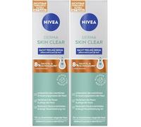 NIVEA Derma Skin Clear Sérum exfoliant de nuit pour un teint visiblement amélioré, sérum exfoliant à la niacinamide qui affine les pores avec AHA et BHA (40 ml) (Lot de 2)