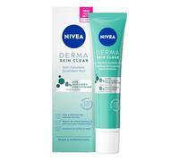 NIVEA Derma Skin Clear Soin Exfoliant Quotidien Nuit (1 x 40 ml), Soin de nuit 8% acides salicylique & glycolique & niacinamide, Crème visage anti points noirs pour peaux à imperfections