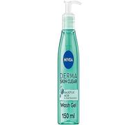NIVEA Derma Skin Clear Wash Gel nettoyant pour le visage à l'acide salicylique enrichi en niacinamide pour nettoyer les pores et éliminer les impuretés, pour les peaux sujettes aux imperfections 150