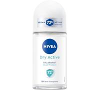 NIVEA Dry Active Déodorant roll-on anti-transpirant avec protection 72h et formule antibactérienne Dual Protect Déodorant nourrissant au parfum frais (50 ml)
