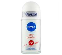 NIVEA Déodorant Roll-On Dry Comfort – formule Dual Active – lot de 6 x 50 ml