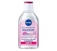 NIVEA - Eau Micellaire Douceur - Visage, Yeux, Lèvres - Nettoie & Démaquille - Peau Douce, Lisse & Hydratée - Micelles, Acide Aminé & Amande Douce - Peaux Sèches - 400 ml